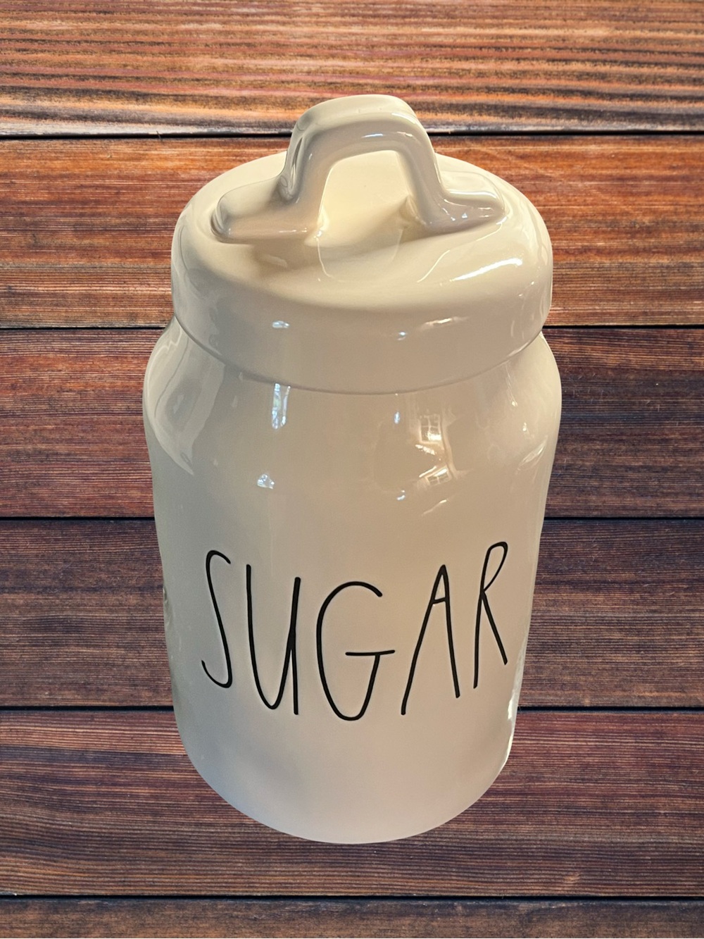 Rae Dunn Cream Ceramic Sugar Canister